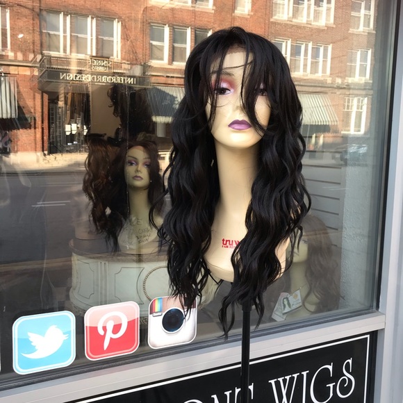 Long dark brown 6X6 freepart Lacefront Wig…